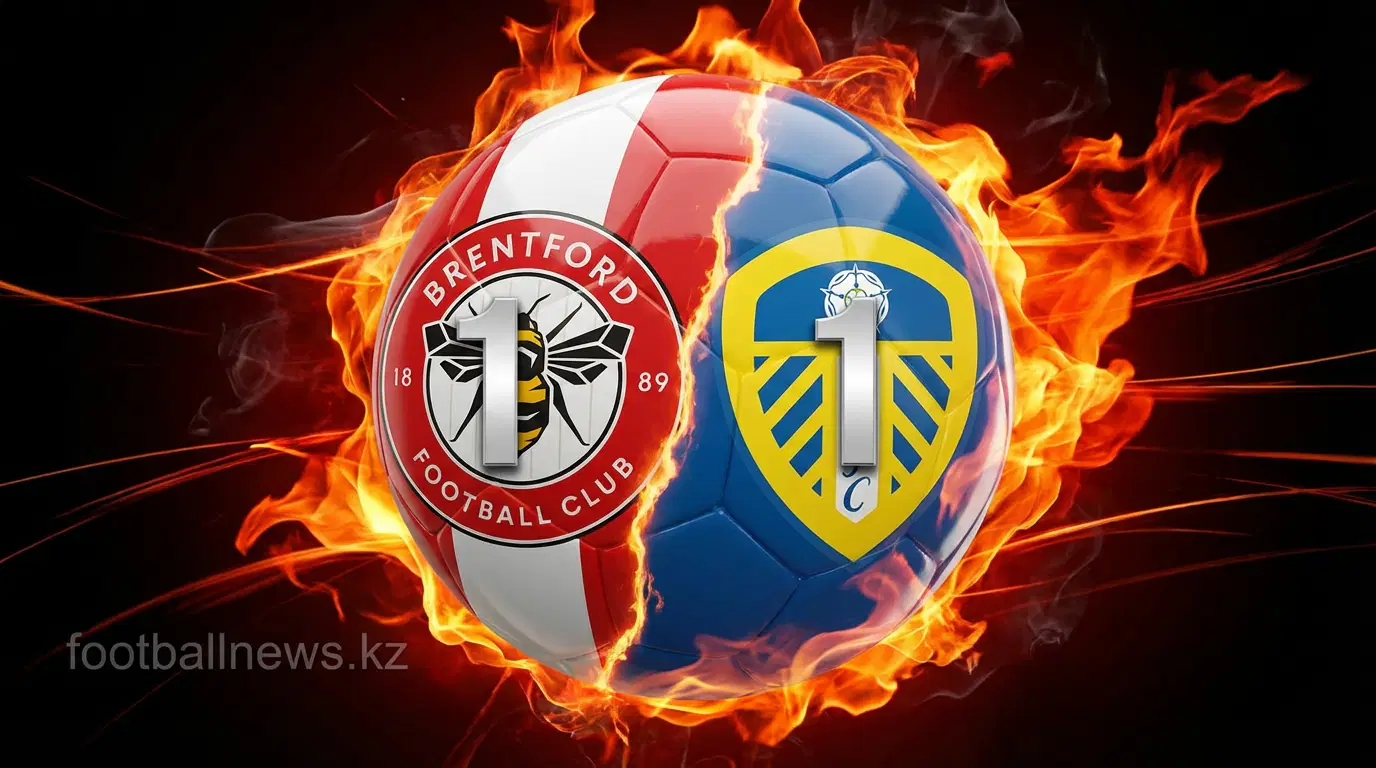 Доминик Калверт-Льюин празднует гол головой в ворота Брентфорда