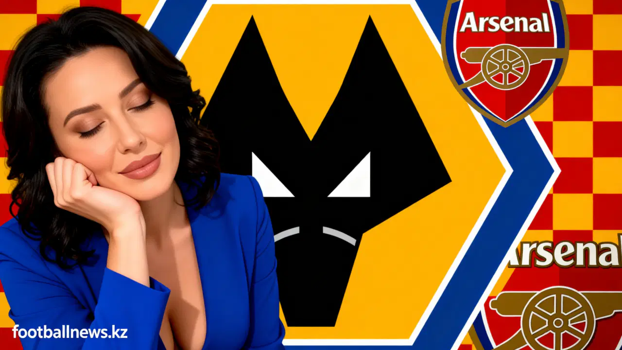 Футболисты Вулверхэмптона и Арсенала перед матчем Премьер-лиги на стадионе Молинью